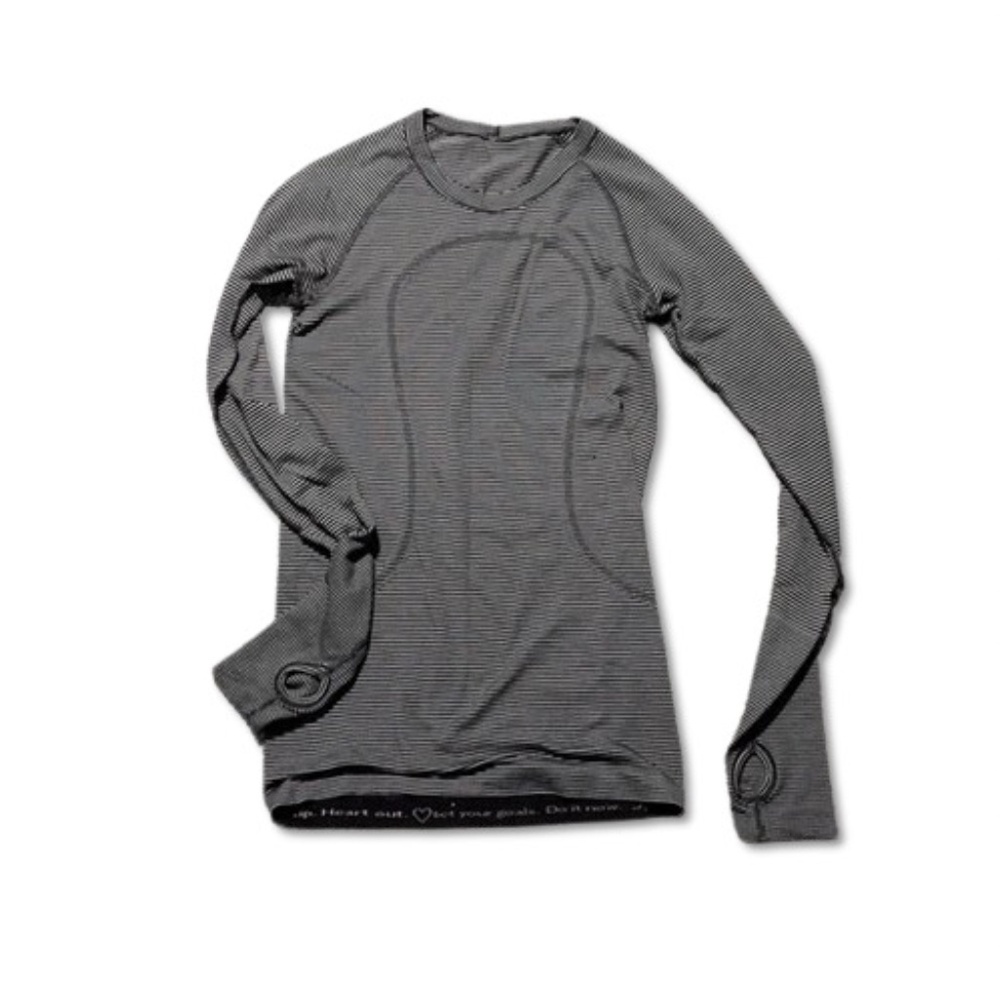 Lululemon ✦ Swiftly Tech Stripe Long Sleeve Top (size 4)